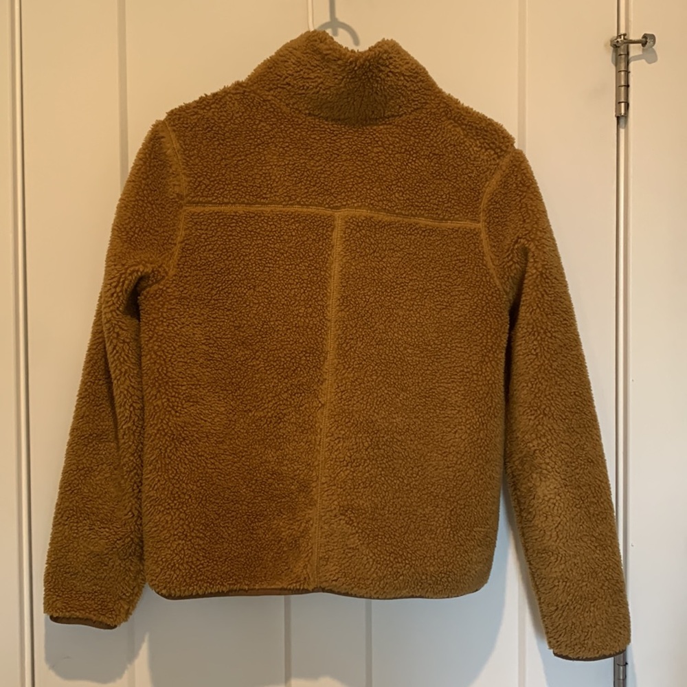 L.L. Bean Women's Mustard/Tan Sherpa Jacket - Picture 6 of 9